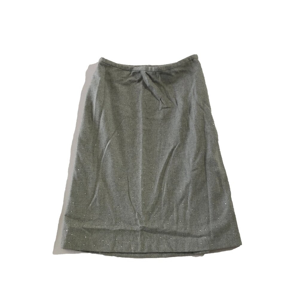 Gap Skirt Womens Size 2 Gray A-line with Cascading Rhinestones Details